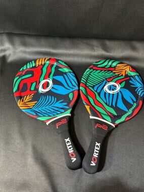VORTEX P2 Beach Tennis Paddle Racquets Set of 2 w/Original Covers Rare
